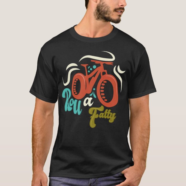 Rulla en Tjock Bike Tjock Däck Bike Bike Bike T Shirt (Framsida)