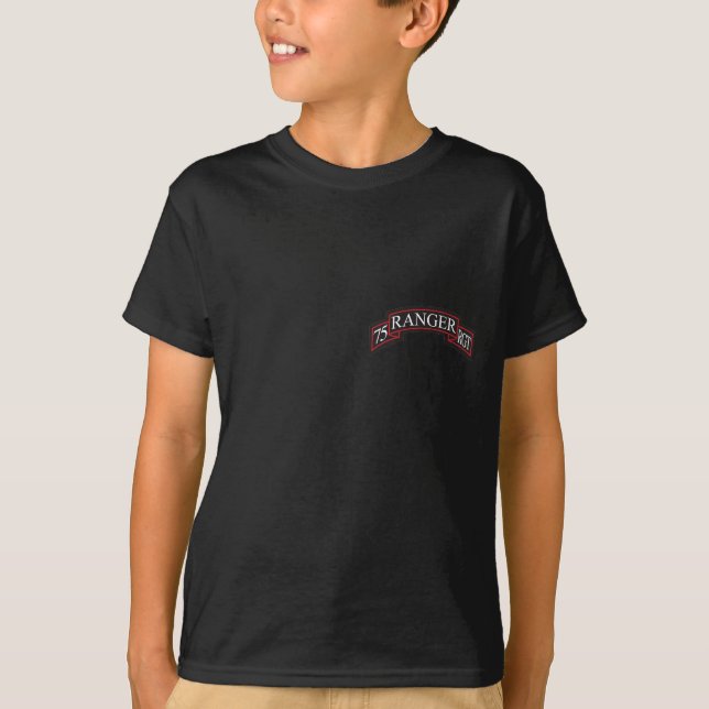 rulla för 75:eskogsvaktareRegiment Tee Shirt (Framsida)