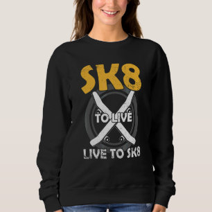 Rulla För Att Leva Skateboard Skateboardåkare Skri T Shirt