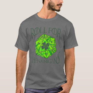 Rulla För Busstreck Retro Drak Tärning D20 St. Pat T Shirt