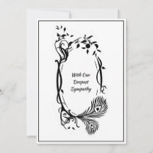 Rulla för djup sympati med svart Blommigt, minimal