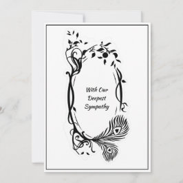 Rulla för djup sympati med svart Blommigt, minimal