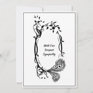 Rulla för djup sympati med svart Blommigt, minimal