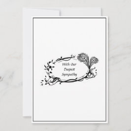 Rulla för djup sympati, svart Blommigt, enkel vit 