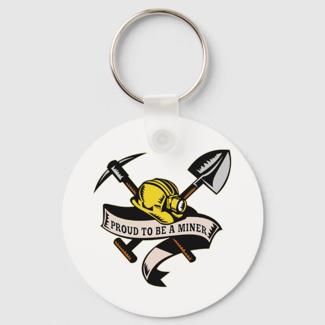 rulla för kolgruveskhat, spadspadpickax nyckelring (Framsida)