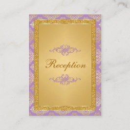Rulla för Lilac, FAUX Glitter Damask-hölje Tilläggskort