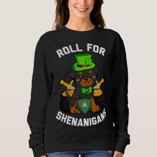 Rulla för shenanigans Rottweiler Hund D20 Rpg St P T Shirt