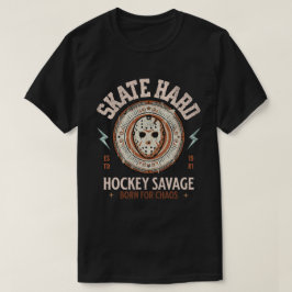 Rulla Hårt Hockey Vild Kaos Kläder T Shirt