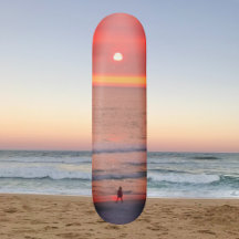 Rulla igenom gyllene Orange Sunset Skateboard