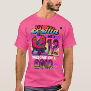 Rulla in i 12 fantastiska 2010 rullskridsko 12-års t shirt