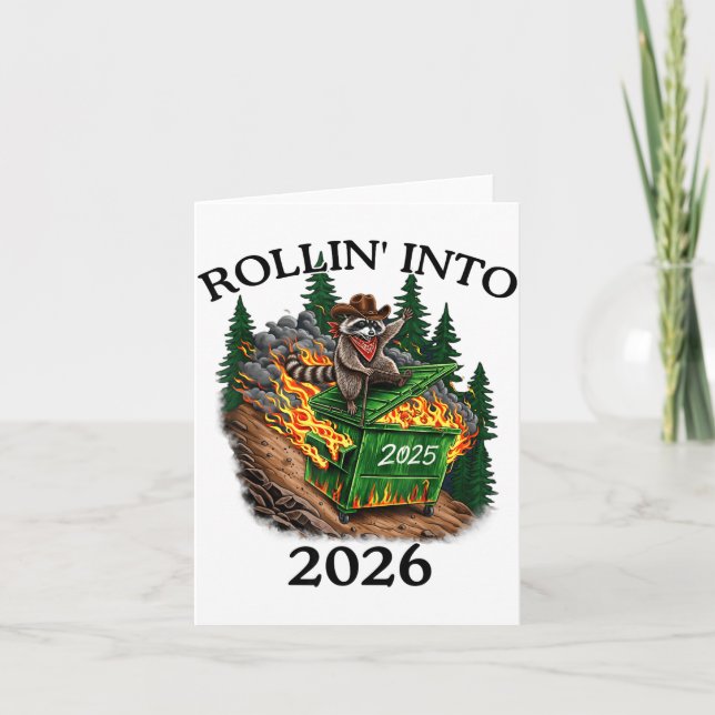 Rulla in i 2026 soptungebal Nyårsfest kul Kort (Framsida)