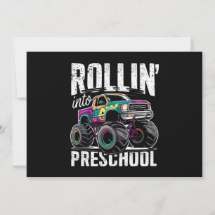 Rulla in i förskolan Monstertruck tillbaka till sk Inbjudningar