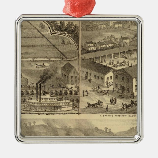 Rulla järnarbeten som rullar järn och julgransprydnad metall (Framsidan)