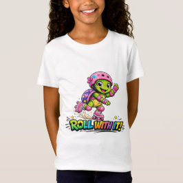 Rulla Med Den Rullande Sköldpadda barn T Shirt