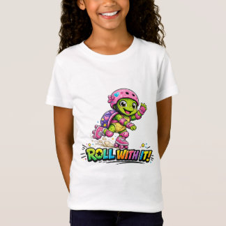Rulla Med Den Rullande Sköldpadda barn T Shirt