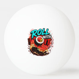 Rulla Med Det – Rollig Surfande Sushi-design Pingisboll