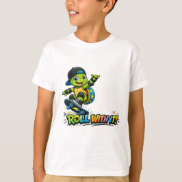Rulla Med Det Sköldpadda T-Shirt för Skateboardåkn
