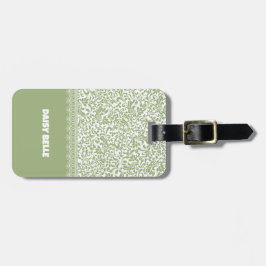 Rulla Mönster Grönt & White Luggage Tag Bagagebricka