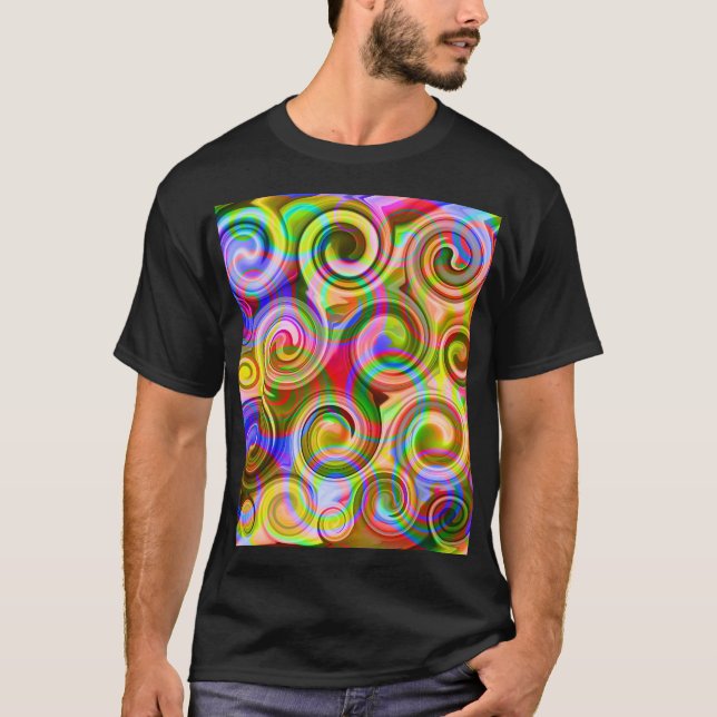 Rulla Pastell geometrisk abstrakt  T Shirt (Framsida)