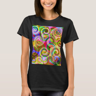 Rulla Pastell geometrisk abstrakt T-Shirt