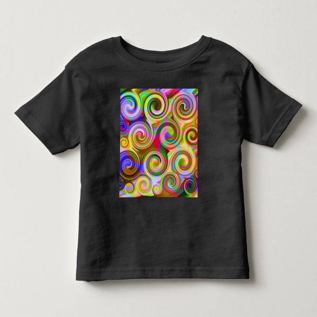 Rulla Pastellns geometriska abstrakt T Shirt (Framsida)