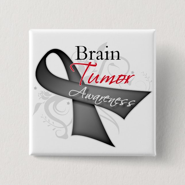 Rulla Ribbon - Brain Tumor Awareness Knapp (Framsida)