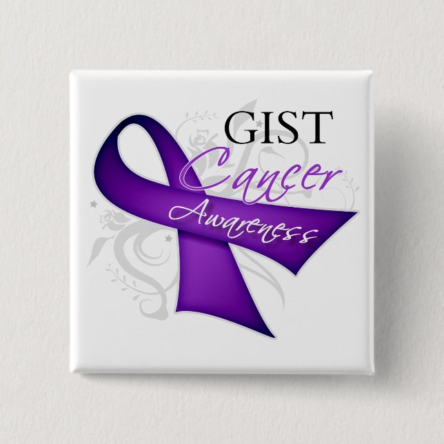 Rulla Ribbon GIST Cancer Awareness Knapp (Framsida)
