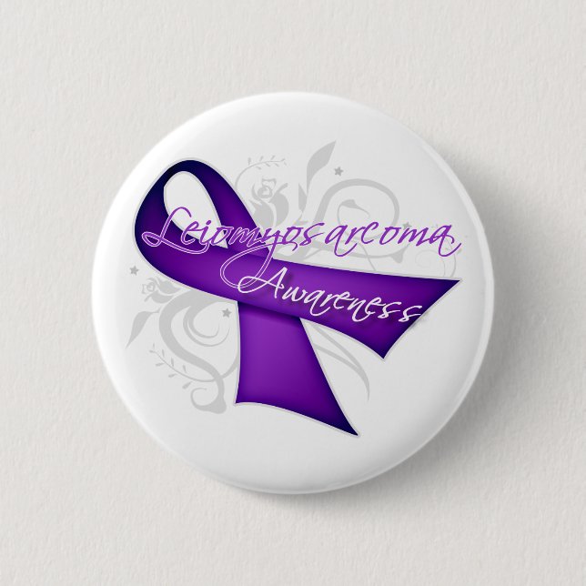 Rulla Ribbon Leiomyosarcoma Awareness Knapp (Framsida)