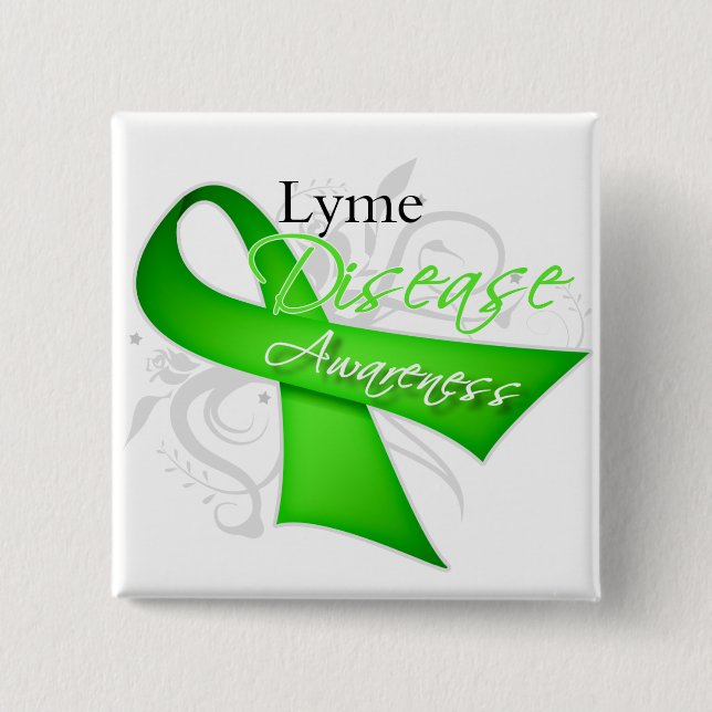 Rulla Ribbon - Lyme Disease Awareness Knapp (Framsida)