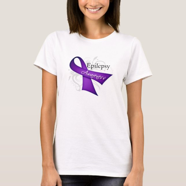 Rulla Ribbon - Medvetenhet om epilepsi Tee (Framsida)