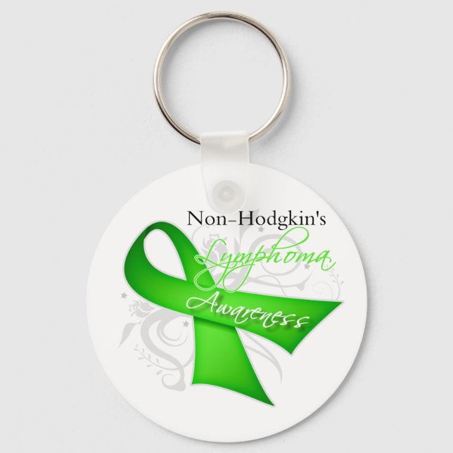 Rulla Ribbon Non-Hodgkins lymphoma Awareness Nyckelring (Framsida)