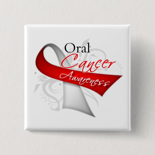 Rulla Ribbon Oral Cancer Awareness Knapp (Framsida)