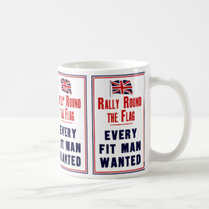 Rulla runt flaggan ~ Varje passande man önskas Kaffemugg