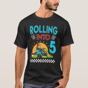 Rulla till 5 Go Kart Tävla Go Kart 5:e födelsedage T Shirt