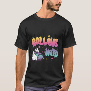 Rulla till 8 ryggavtrycksrullar med skal på födels t shirt