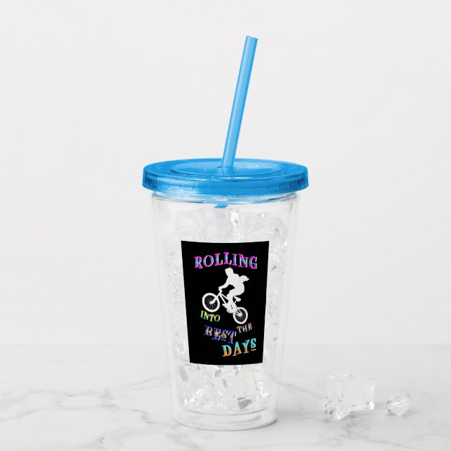 Rulla till de bästa dagarna take away mugg (Baksida Ice)