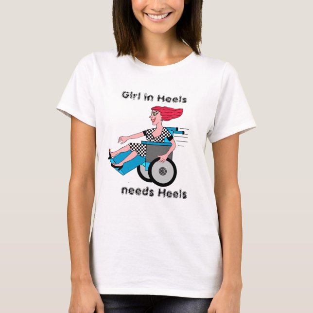 Rulla tillbaka rullstolen och se t shirt (Framsida)