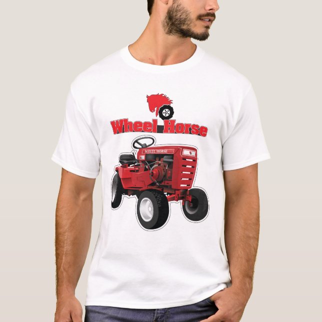 Rulla trädgårds- traktormanar för hästen den tee shirt (Framsida)