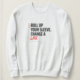 Rulla Upp Ärmen. Förändra Ett Liv | Röd & Svart T Shirt