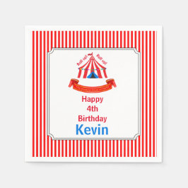Rulla upp! Rulla upp! Circus-Födelsedagsfest Pappersservett