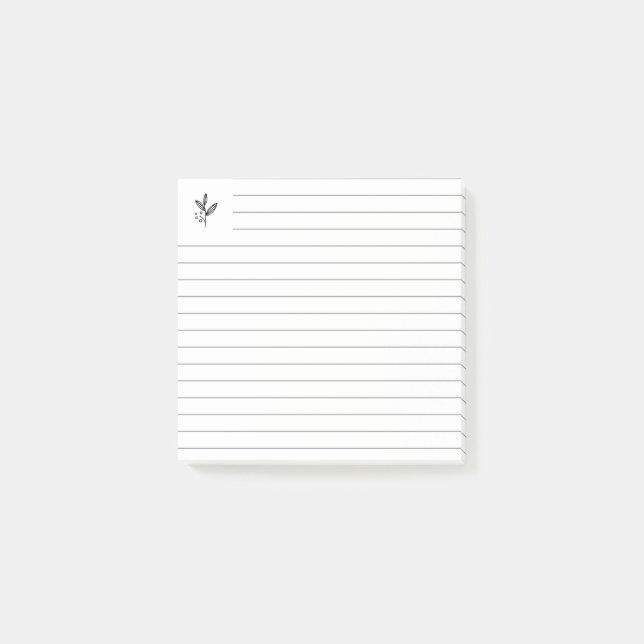 Rullad linje med symbolen logotyp post-it block (Framsida)