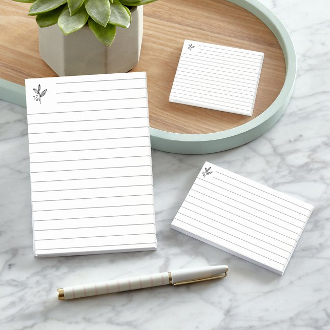 Rullad linje med symbolen logotyp post-it block (Rulled line Post-it-Notes)