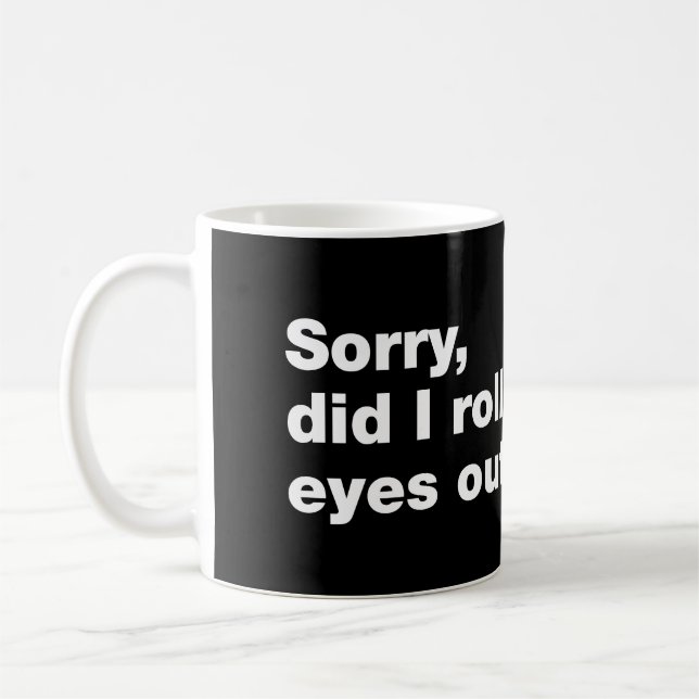 Rullade jag upp öga högt kaffemugg (Vänster)