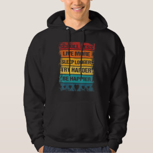 Rullan är mindre lyckligare, inspirerande färgton hoodie