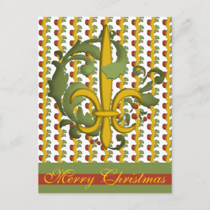 Rullan Fleur de lis Helg Vykort