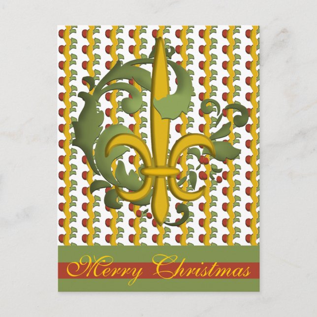 Rullan Fleur de lis Helg Vykort (Framsida)