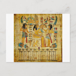 Rullan för förtida Egypten i kemi Heirogliphics Vykort