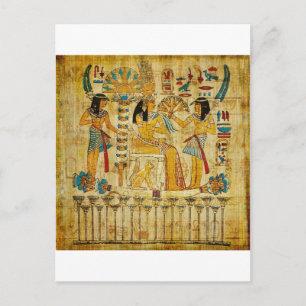 Rullan för förtida Egypten i kemi Heirogliphics Vykort