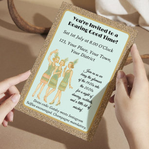 Rullande 20-tals instagram-fest 1920-tals gatsby-f inbjudningar