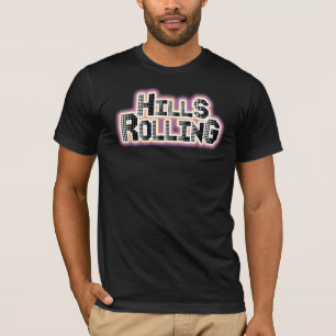 Rullande backar - den svart T-tröja med pricker T Shirt
